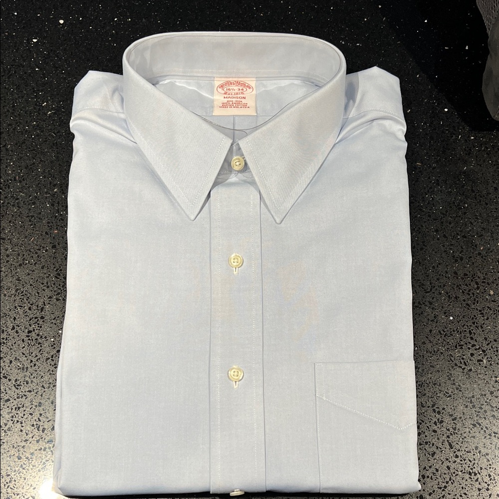 Brooks Brothers Light Blue Men’s Dress Shirt - Madison, 16 1/2 - 34